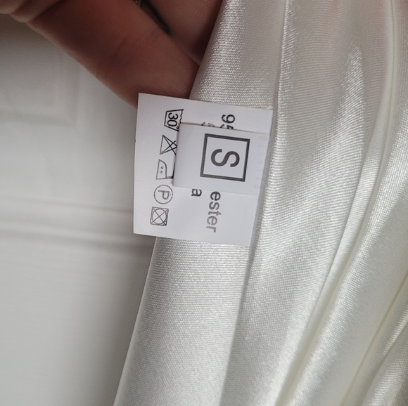 Ivory Silk Slip Dress - Picture 9 of 9